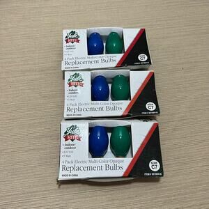 Yule Rite MuLticolor Christmas Replacement Bulbs C7 Outdoor Multi Colors Opaque